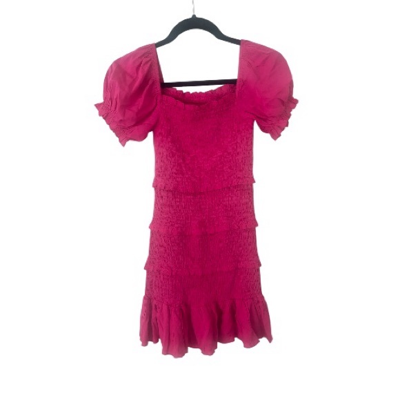 NWT KatieJNYC Laila Puff Sleeve Tiered Smocked Dress - Picture 3 of 5